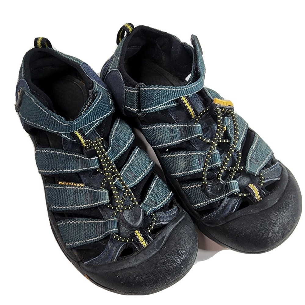 KEEN Newport H2 Outdoor Hiking Sandal Boys Size 4 1006557 Blue Gray Yellow